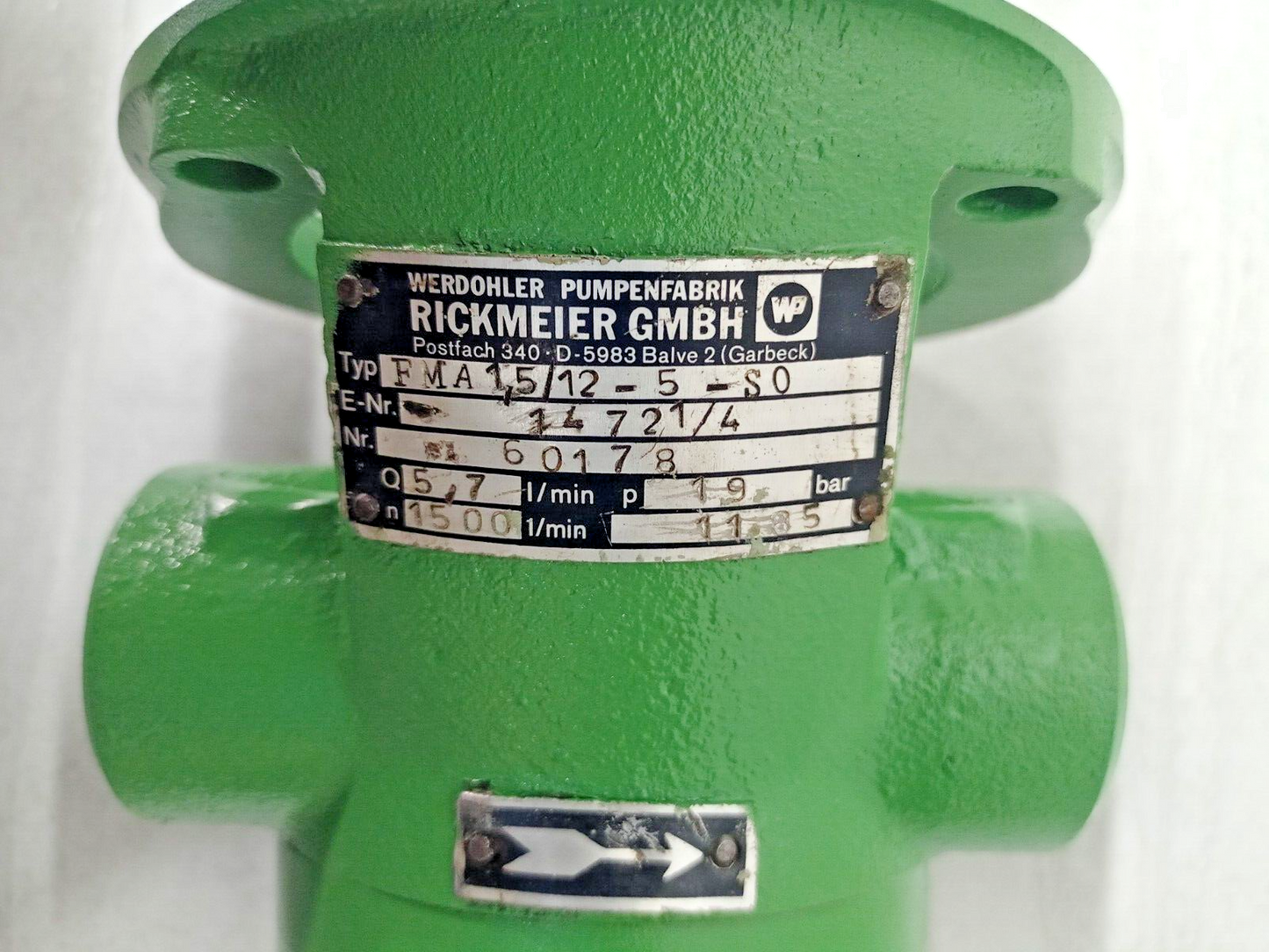 Rickmeier FMA 1.5/12-5-S0  Hydraulic gear pump