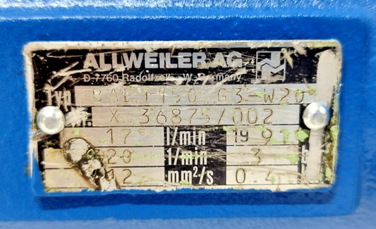 Allweiler BAL 1150 G3-W20 Triple screw pump - Pressure Tested #2