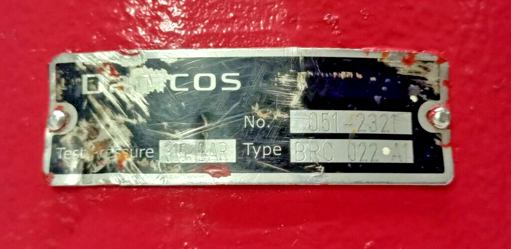 Damcos BRC 022-A1 Hydraulic Double Acting Balanced Rotary Actuator 051-2321