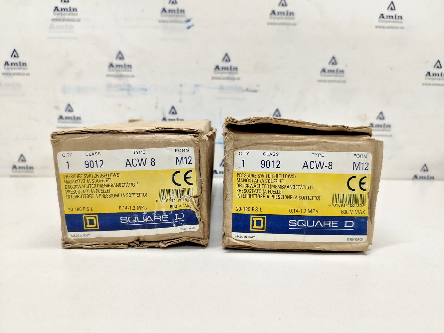 SQUARE D Class: 9012 ACW-8 Form: M12 Ser.: C Pressure Switch - NEW