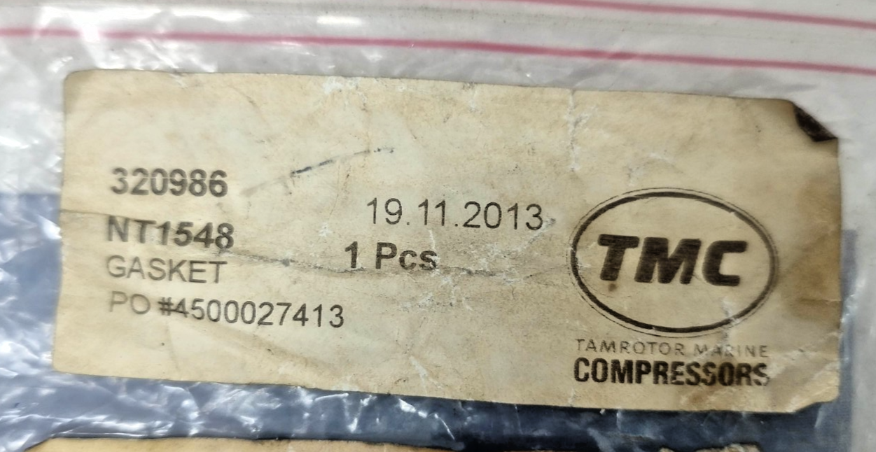 Tamrotor Marine Compressor TMC NT1548 Gasket (3pcs) - NEW
