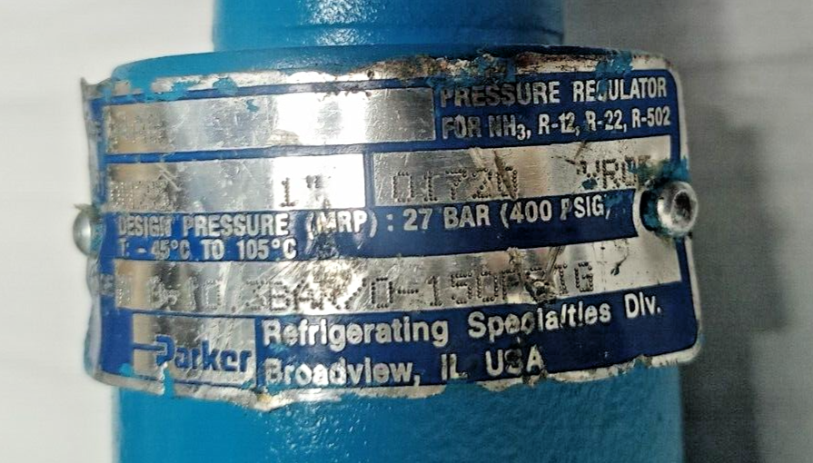 Parker A4AB Pressure Regulator DN25 1'' 150psig - NEW