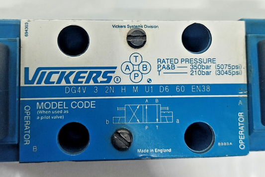 Vickers DG4V-3-2N-H-M-U1-D6-60 EN38 Directional control valve - NEW