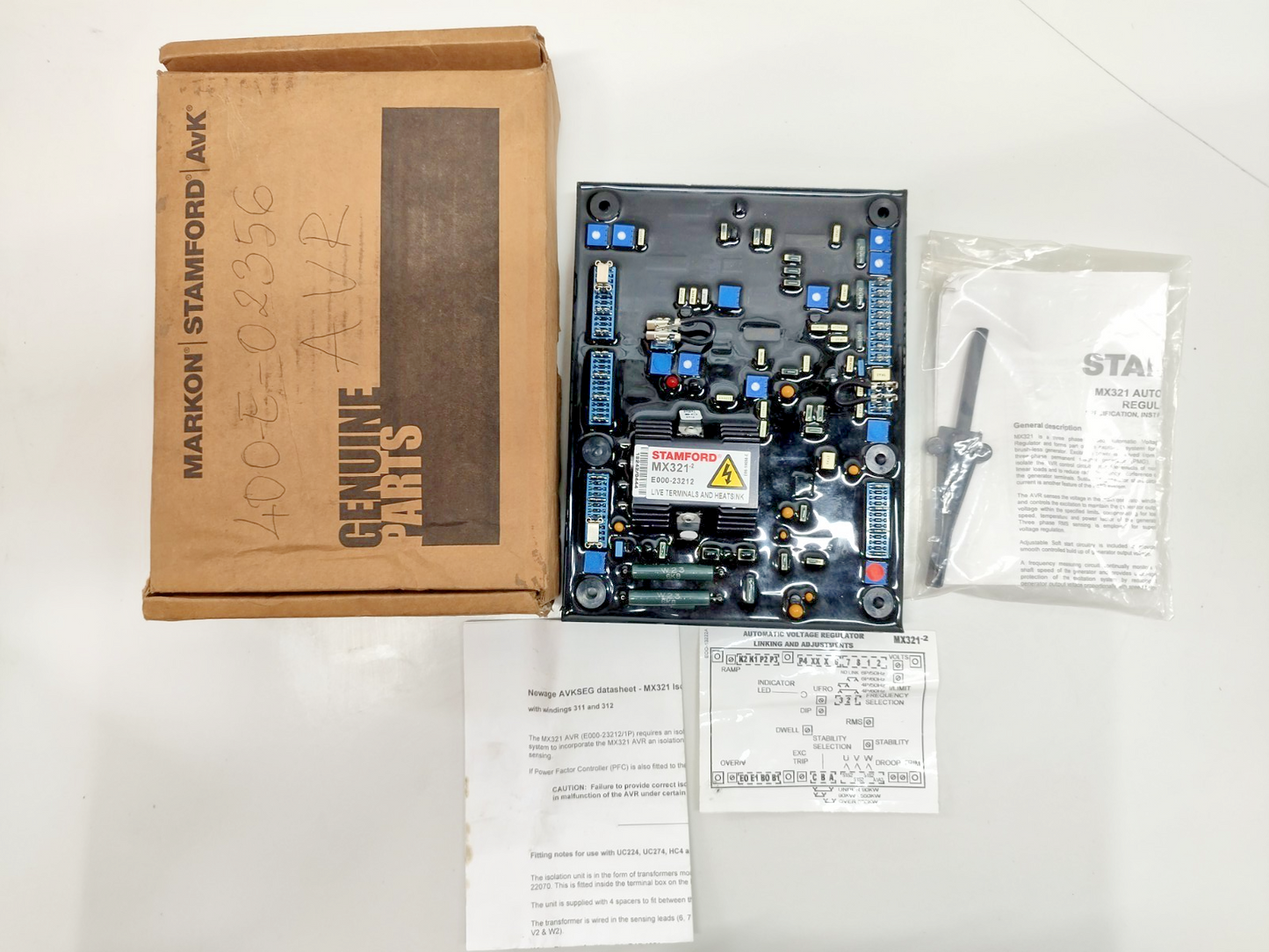 Stamford MX321-2 Automatic Voltage Regulator P/N: E000-23212/1P - NEW