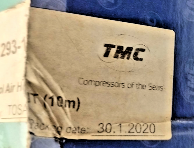 Tamrotor Marine Compressor TMC NT1293-10P Control Air Hose - NEW