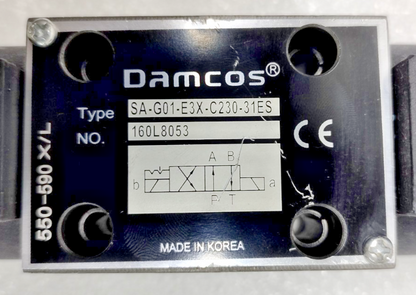 Damcos SA-G01-E3X-C230-31ES Directional control valve 160L8053 - NEW #3