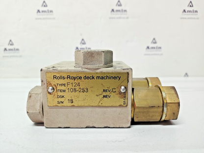 Rolls-Royce Deck machinery F124 valve Item no.: 108-253 - NEW