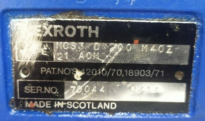 Rexroth MCS3 D 200 M40 Z 21 A0M Hydraulic Motor