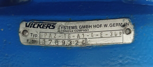 Vickers GPA2-16-A1-4-E-30-R Double Hydraulic Int. gear pump - PRESSURE TESTED