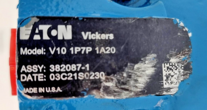 Eaton Vickers V10 1P7P 1A20 Assy.: 382087-1 Hydraulic vane pump - Tested