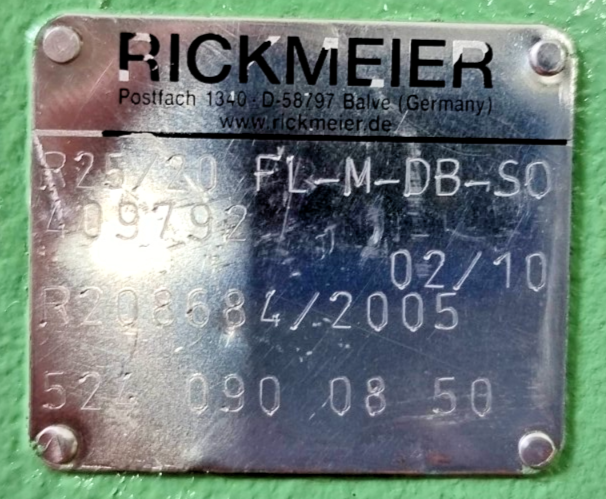 Rickmeier R25/20 FL-M-DB-SO Hydraulic gear pump - Refurbished