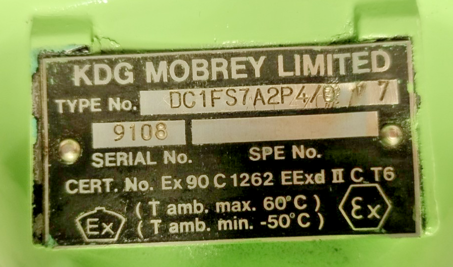 KDG Mobrey DC1FS7A2P4/0 Flameproof Float level switch
