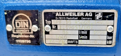 Allweiler SPF10 R56 G8.3-W20 Triple screw pump - Refurbished & Tested