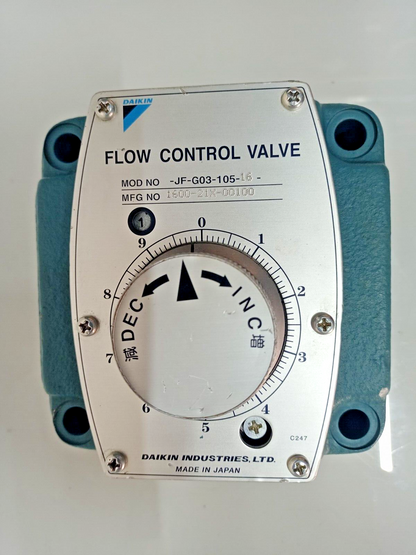 Daikin JF-G03-105-16 Flow Control Valve - NEW