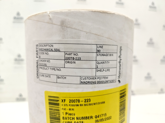 Hamworthy Mechanical Seal R for Ballast pump CAD400-12 V48 AAN Centrifugal pump