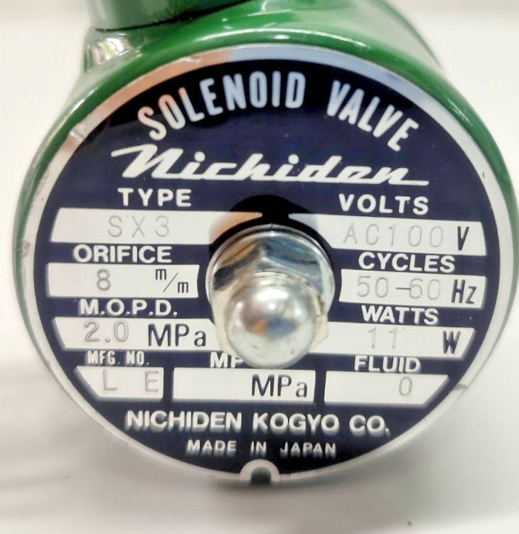 Nichiden SX3 Solenoid Valve - NEW