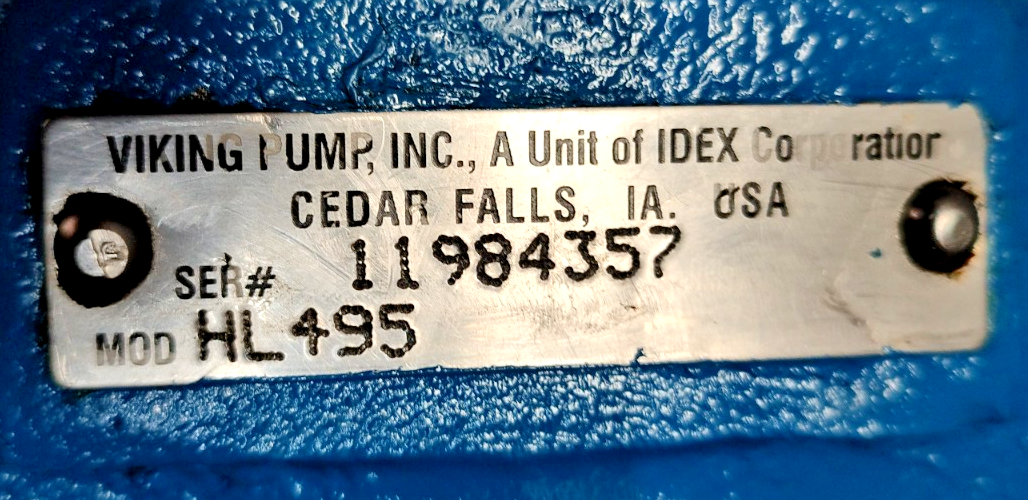 Viking pump HL495 Rotary gear pump Port size: 1 1/2'' in. NPT - NEW