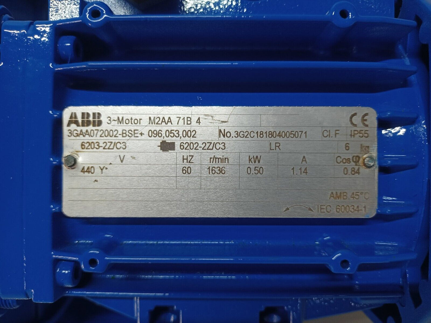 IMO ACP 025N1 NVBP Triple screw pump with electric Motor 0.5kw, 1636rpm - TESTED