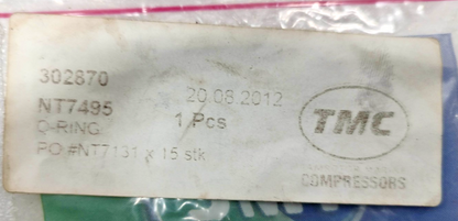 Tamrotor Marine Compressor TMC NT7495 O-ring (4pcs)- NEW