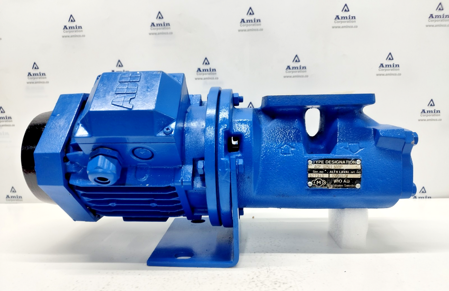 IMO ACP 025L1 NVBP Triple screw pump with Motor 0.25/0.3kW, 920-1100rpm - Tested