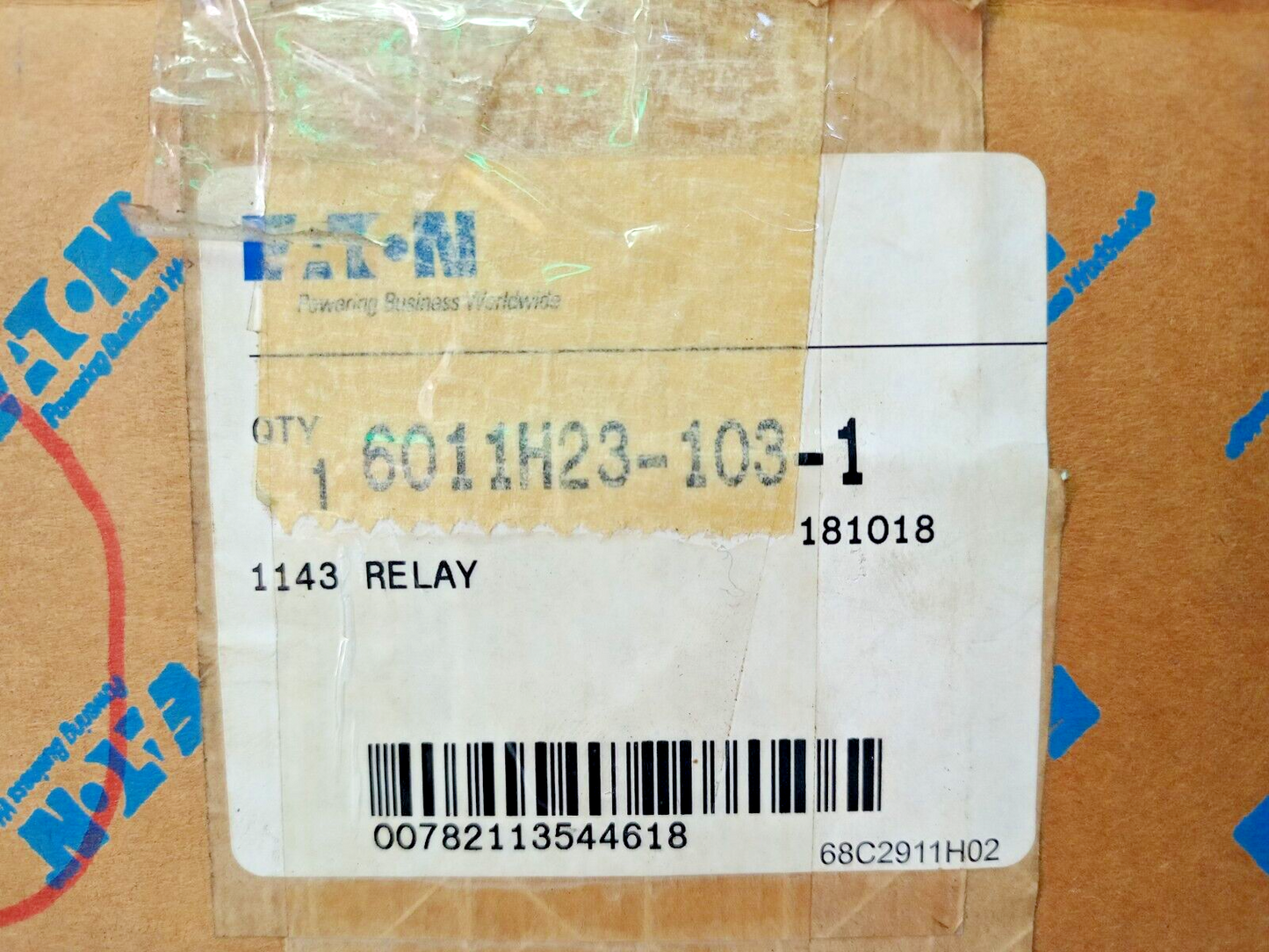 Eaton heavy-duty mill DC relay 1143 RELAY-6011H23-103-1 600V max. New