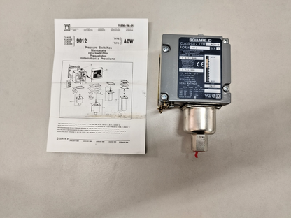 SQUARE D Class: 9012 ACW-8 Form: M12 Ser.: C Pressure Switch - NEW