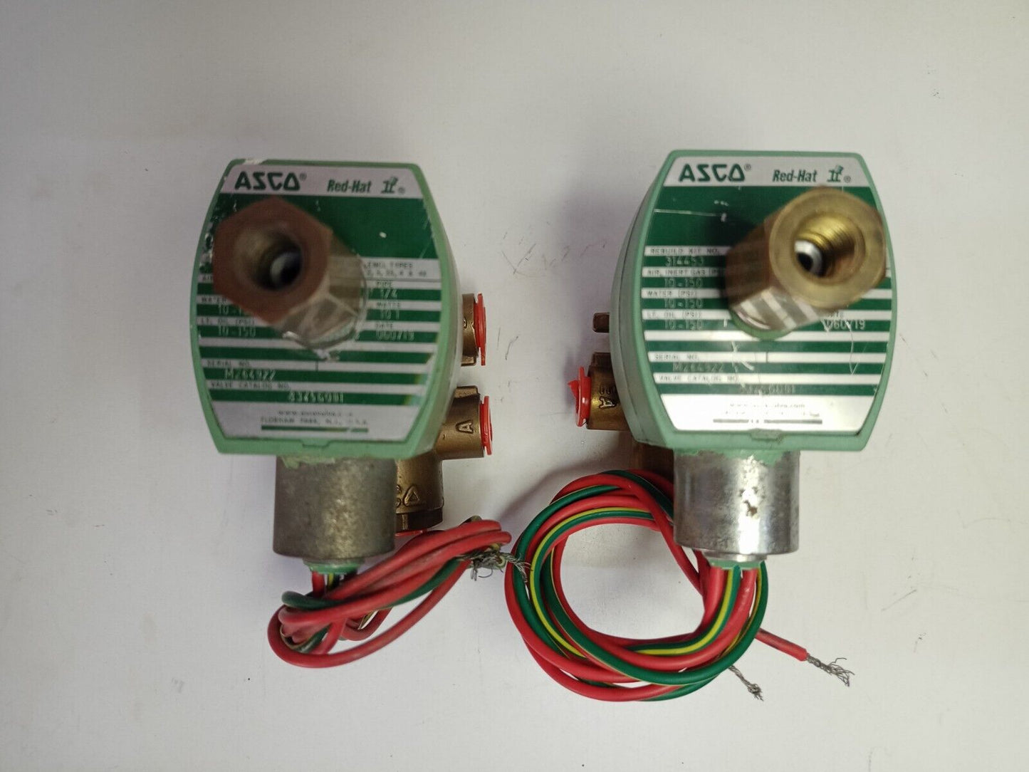 ASCO RED HAT 8345g001 120/60 110/50 FT 1/4'' 4-WAY SOLENOID VALVE (lot of 2)