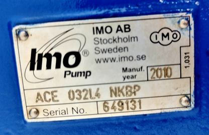 IMO Pump  ACE 032L4 NKBP Magnetic Coupling Triple Screw Pump - Refurbished