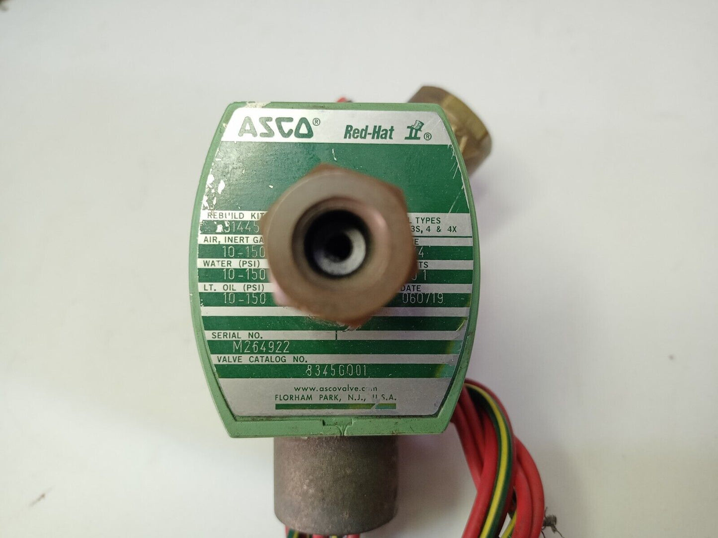 ASCO RED HAT 8345g001 120/60 110/50 FT 1/4'' 4-WAY SOLENOID VALVE (lot of 2)