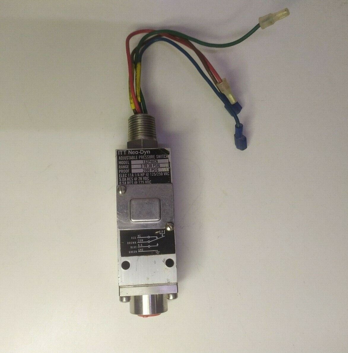 ITT Neo-Dyn 132P48C6 Adjustable pressure switch 3-30 Psig