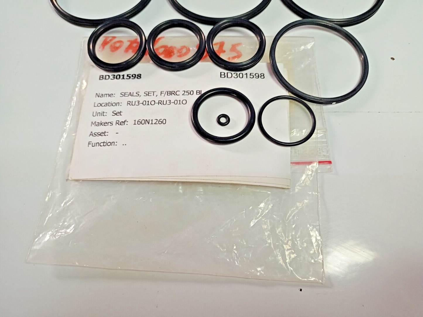 Damcos BRC 250 B1 P/N: 160N1260 Seal kit - NEW