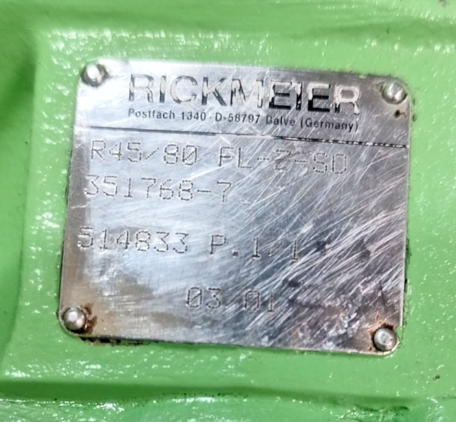 Rickmeier R45/80 FL-Z-SO Hydraulic gear pump - Pressure Tested #2