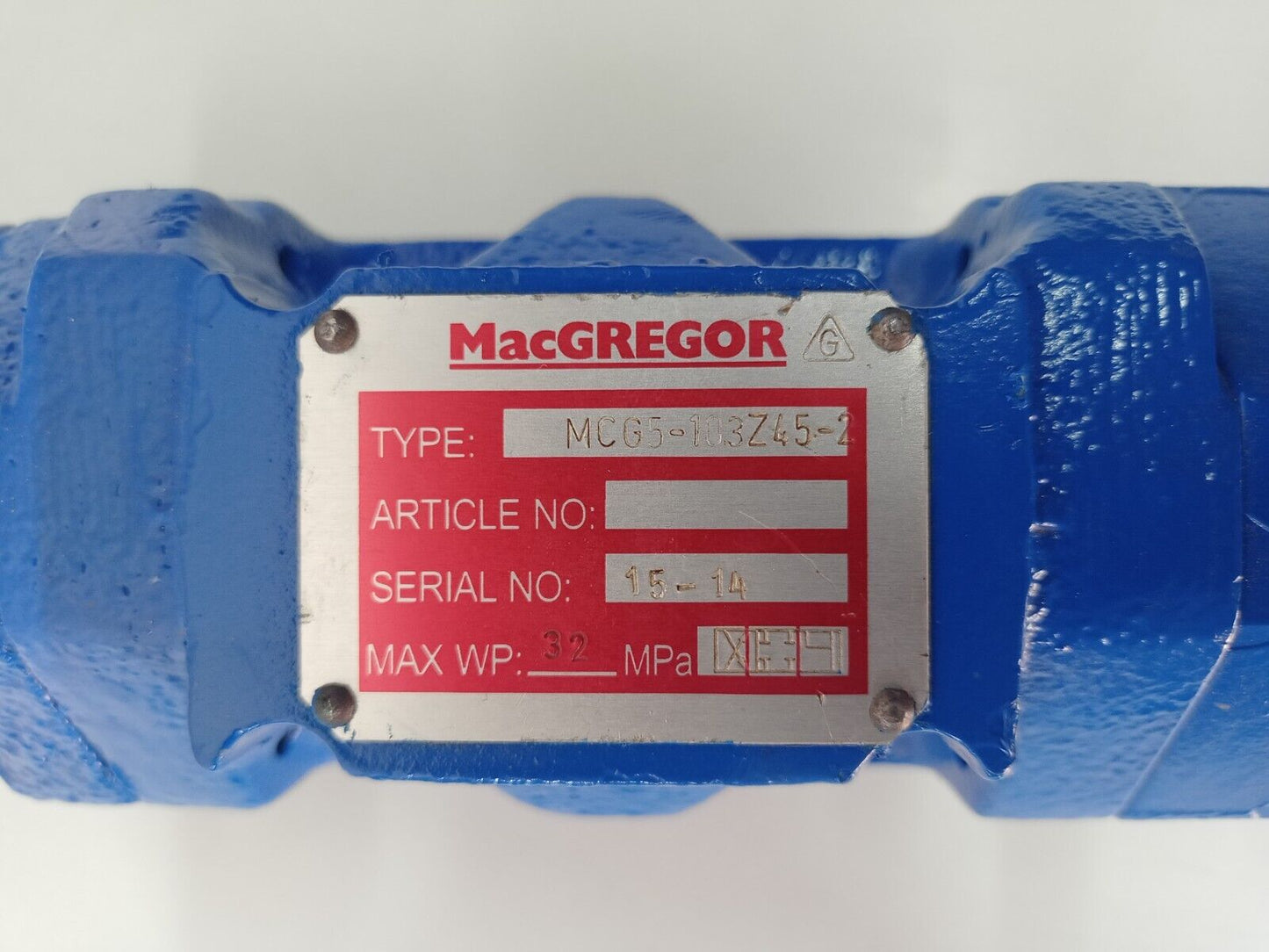 MacGREGOR MCG5-103Z45-2 Directional control valve