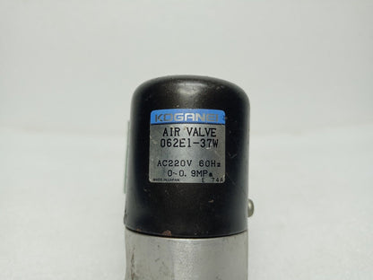 KOGANEI 062-E1-37W Air Solenoid Valve 220V AC 60Hz 0.9Mpa - NEW