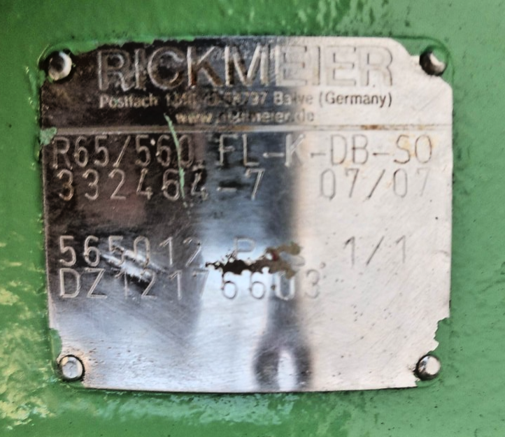 Rickmeier R65/560 FL-K-DB-SO Hydraulic Gear Pump
