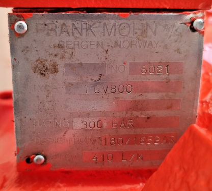 FRAMO FCV800 Flow Control valve For Cargo pumps