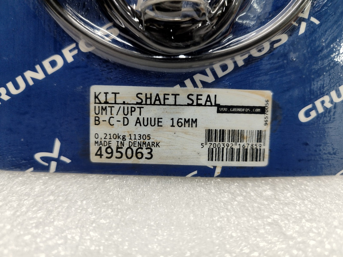 Grundfos 495063 Kit Shaft Seal UMT/UPT B-C-D AUUE 16mm - NEW