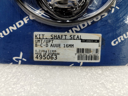 Grundfos 495063 Kit Shaft Seal UMT/UPT B-C-D AUUE 16mm - NEW