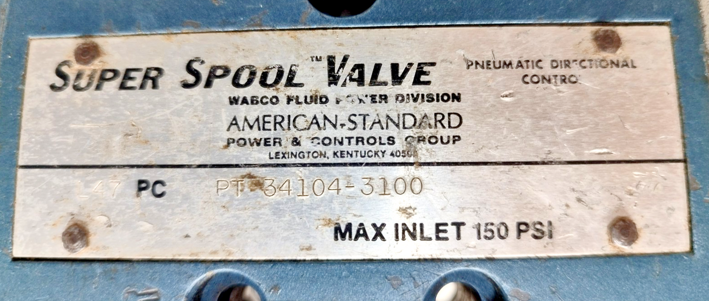 Wabco PT34104-3100 Pneumatic Directional control valve