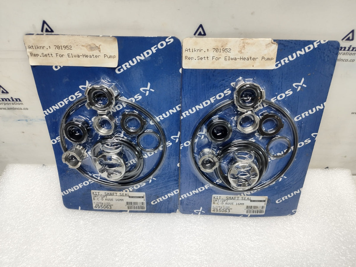 Grundfos 495063 Kit Shaft Seal UMT/UPT B-C-D AUUE 16mm - NEW