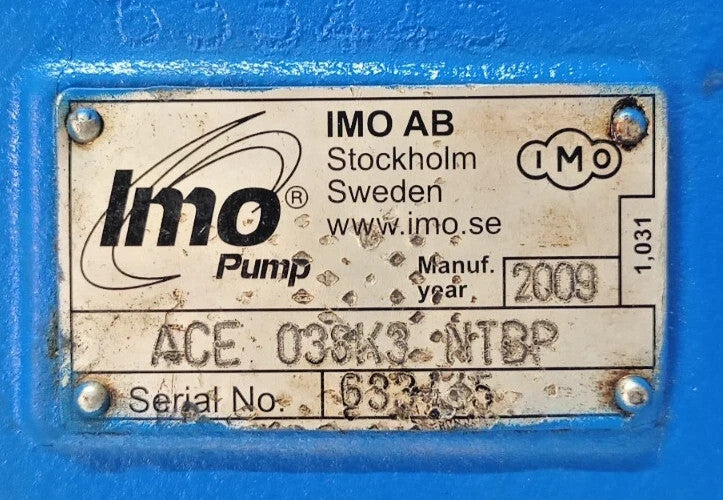 IMO Pump ACE 038K3 NTBP Triple screw pump - Pressure Tested #2