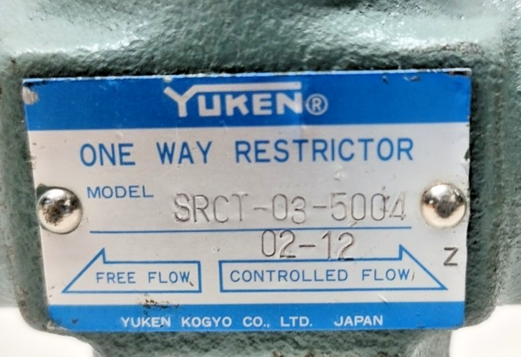 Yuken SRCT-03-5004 Valve - NEW