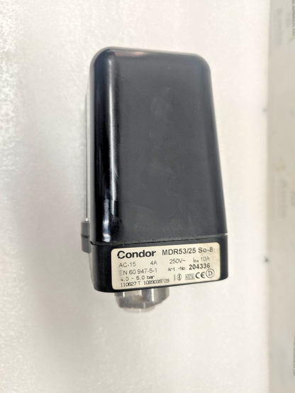 Condor MDR53/25 So-8 Pressure Switch AC-15, 4A, 250V, 4-5bar - NEW #2