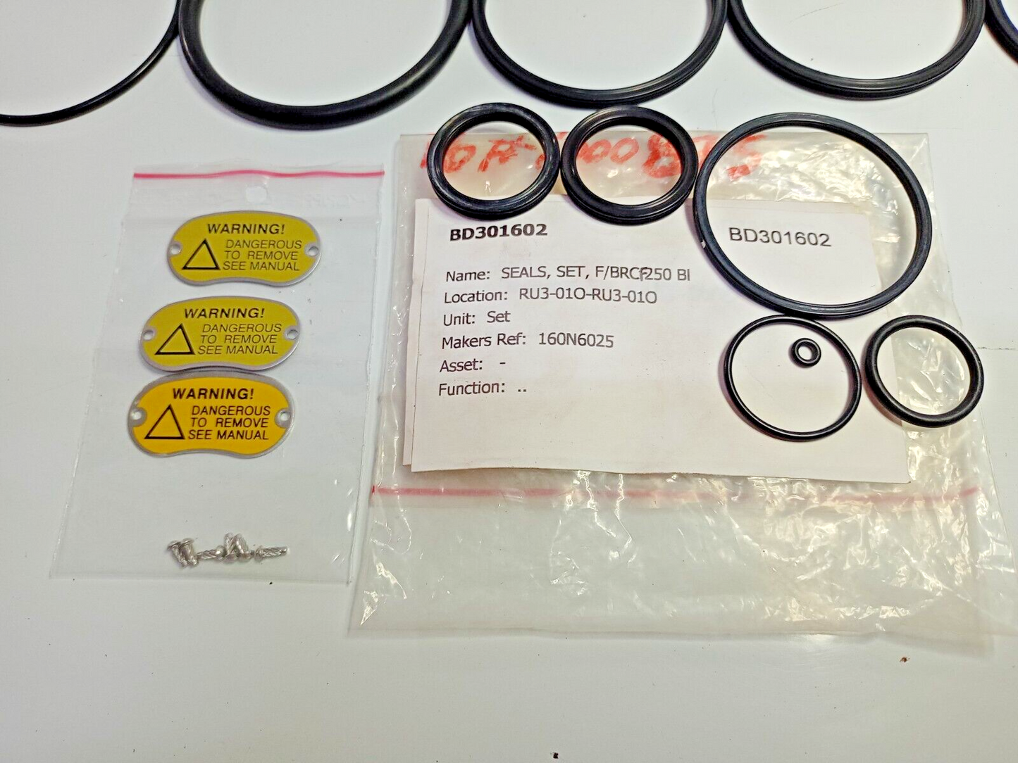 Damcos BRCF 250 B1 P/N: 160N6025 Seal kit - NEW