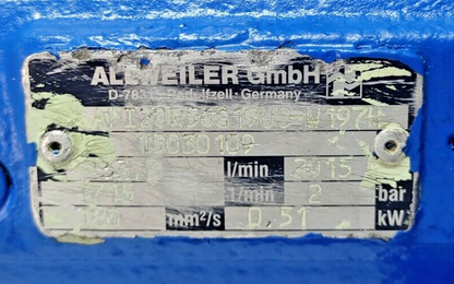 Allweiler AFI20R56G19US-W197H Triple screw pump - Pressure Tested