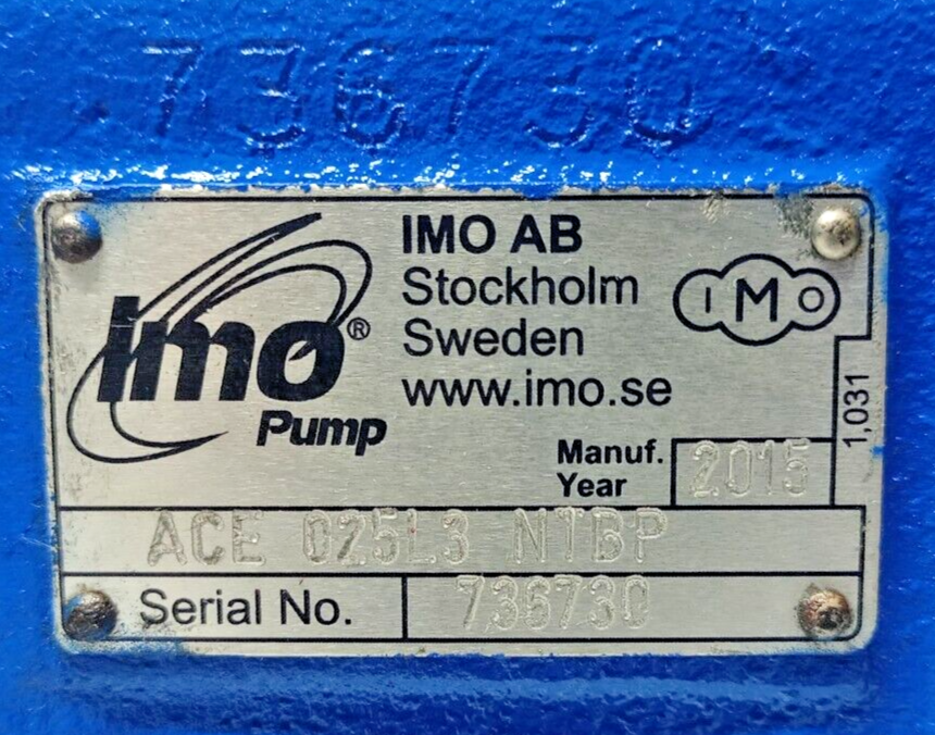 IMO Pump ACE 025L3 NTBP Triple screw pump - Refurbished & Tested