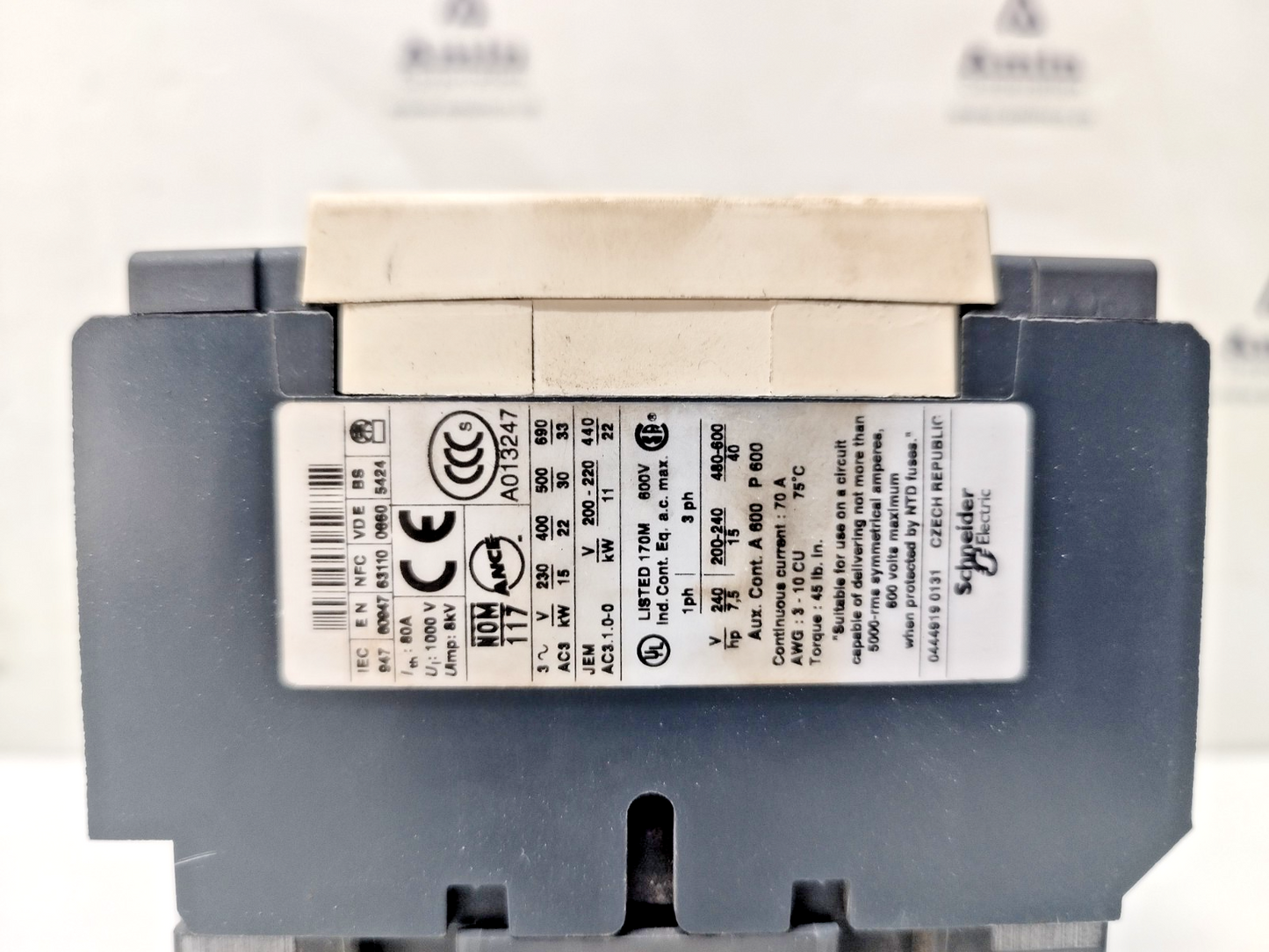 Telemecanique LC1D50 (LC1 D5011) Contactor