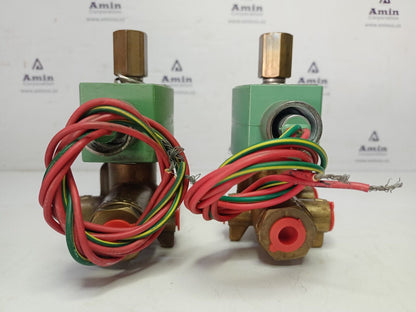 ASCO RED HAT 8345g001 120/60 110/50 FT 1/4'' 4-WAY SOLENOID VALVE (lot of 2)