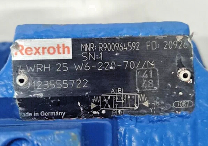 Rexroth 4WRH 25 W6-220-70 M Proportional Directional valve R900964592 - NEW