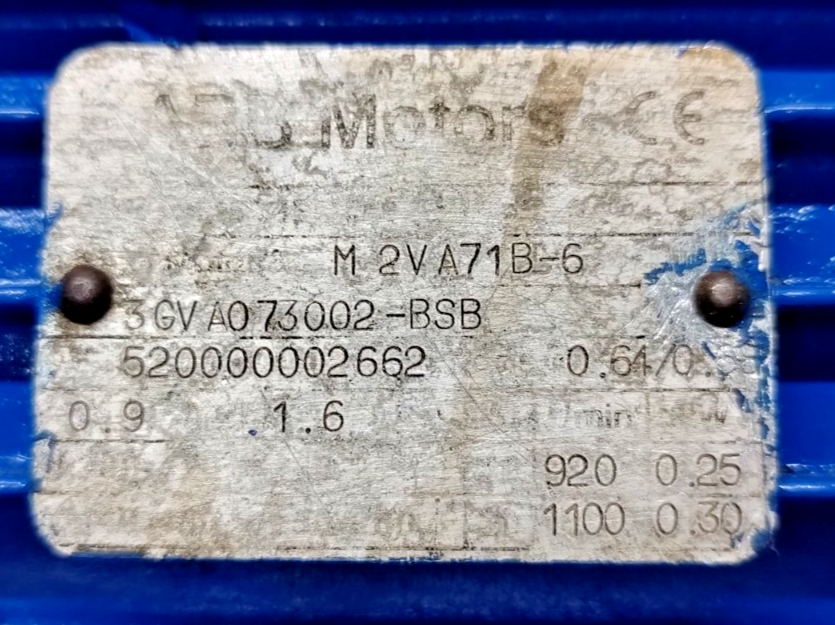 IMO ACP 025L1 NVBP Triple screw pump with Motor 0.25/0.3kW, 920-1100rpm - Tested